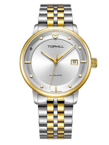 ĐỒNG HỒ TOPHILL TW073G.S6688 Nam dây Thép 316L máy Automatic kính Sapphire Size 41mm 5ATM