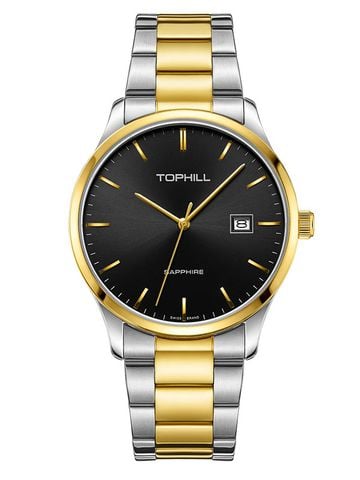 ĐỒNG HỒ TOPHILL TW077G.S6152 Nam dây Thép 316L máy Quartz kính Sapphire Size 40mm 3ATM