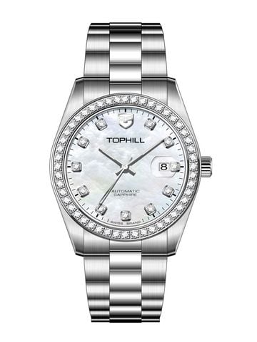 ĐỒNG HỒ TOPHILL TW095G.M1238 Nam dây thép 316L Máy automatic Kính sapphire 5ATM