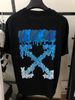 Áo Off White Blue Marker Cotton Jersey T-Shirt