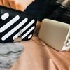 Túi Off White Binder Clip Bag Black sọc tròn đen ss21