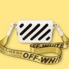 Túi Off White Mini Binder Bag sọc tròn Trắng