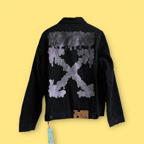 Áo Off White Denim Marker Gray Jeans Jacket