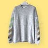 Knitwear Off White Gray Gradient