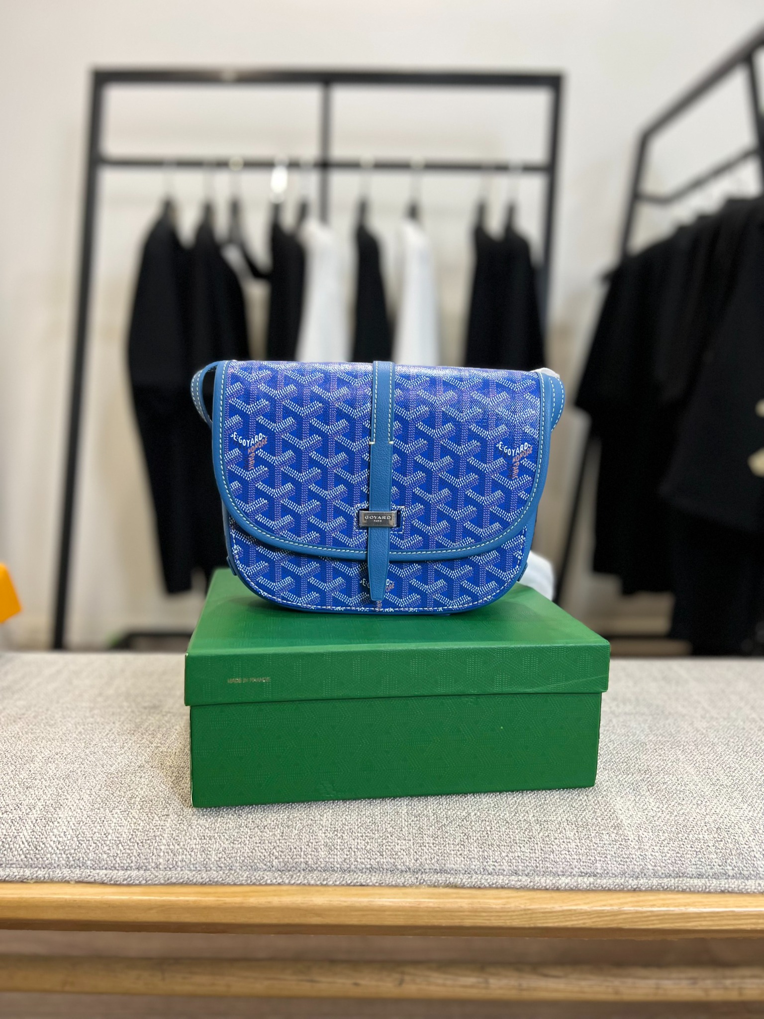 Goyard Belvedere Sky Blue PM Bag