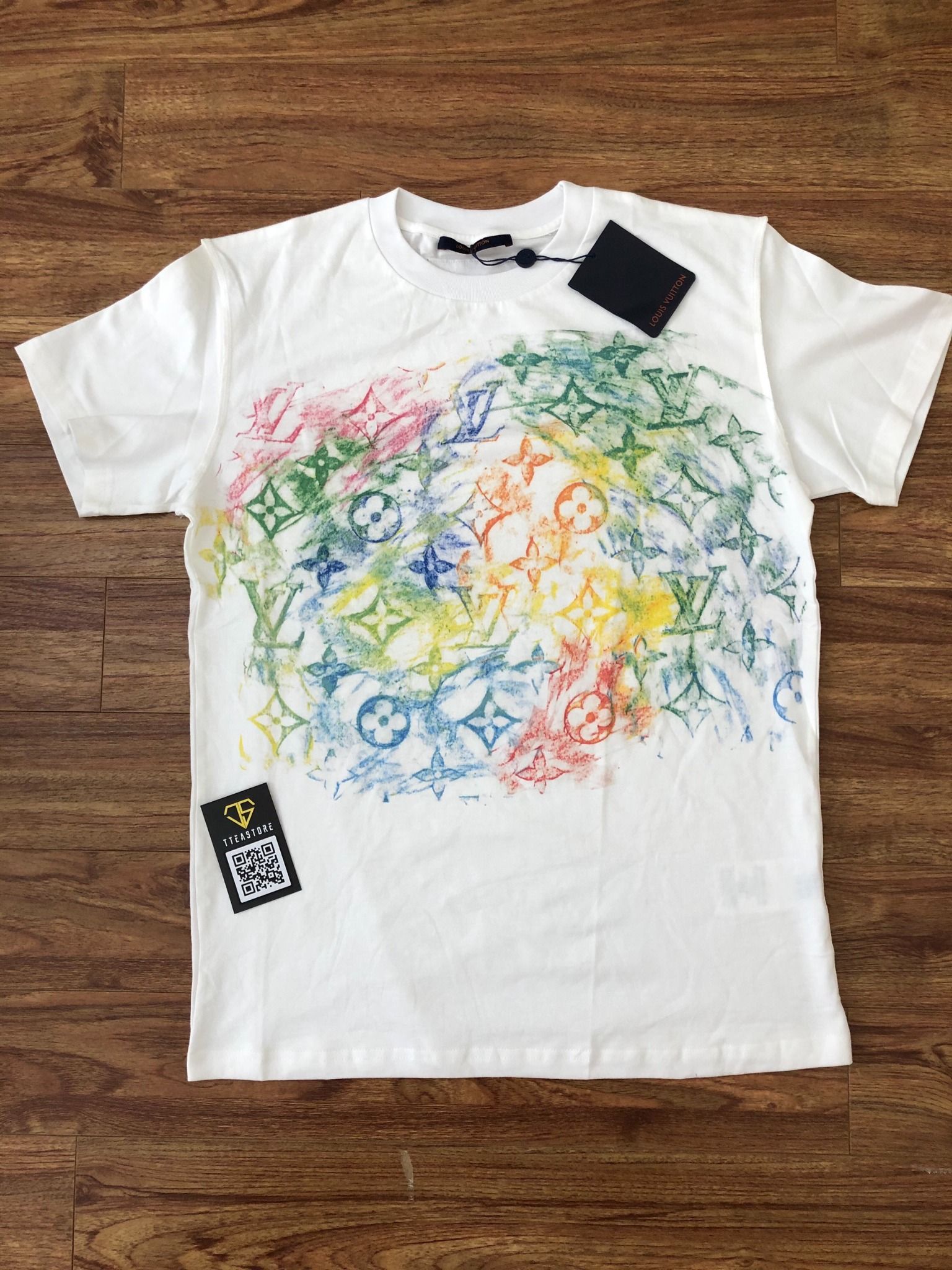 LV Front Printed Pastel Monogram T-Shirt