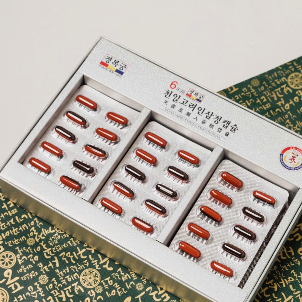 Viên Đạm Thiên Sâm Chính Phủ Heaven 1 Korean Ginseng Extract Capsule 120 Viên