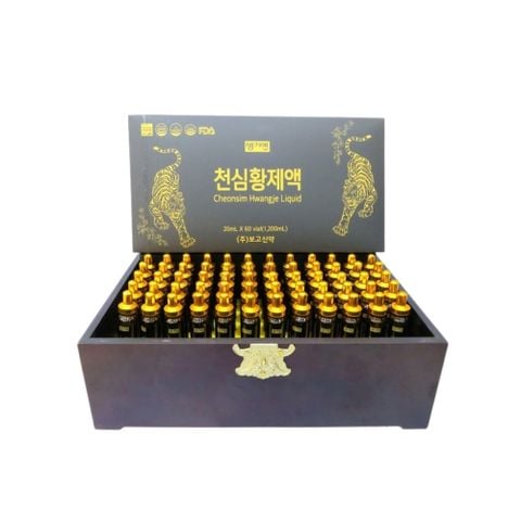 Tinh Chất Hồng Sâm Đông Trùng Hạ Thảo Hai Con Hổ Cheonsim Hwangje Liquid Hàn Quốc (60 Ống x 20ml)