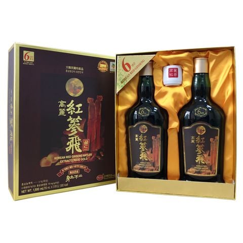 Nước Hồng Sâm Nhung Hươu KGS Korean Red Ginseng Antler Extract Liquid Gold (2 chai x 750ml)