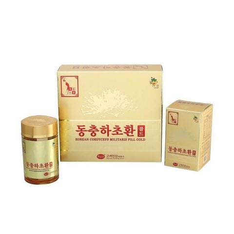 Viên Đông Trùng Hạ Thảo KGS Korean Cordyceps Militaris Pill Gold (100gr x 2 lọ)