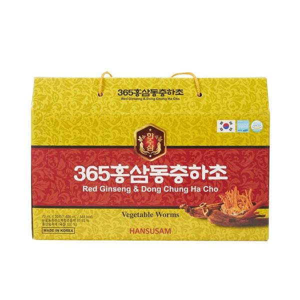 Nước Hồng Sâm Đông Trùng Hạ Thảo Hansusam Vegetable Worms Red Ginseng Dong Chung Ha Cho