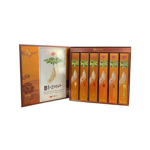 Hắc Sâm Củ Tẩm Mật Ong KGS Honeyed Korean Black Ginseng 210gr (35gr x 6 củ)