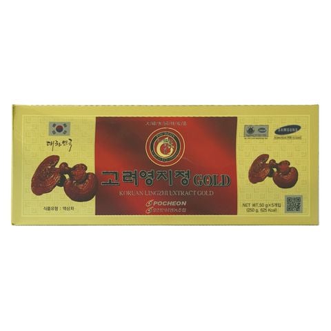 Cao Linh Chi Đỏ Pocheon Korean Lingzhi Extract Gold (50gr x 5 lọ)