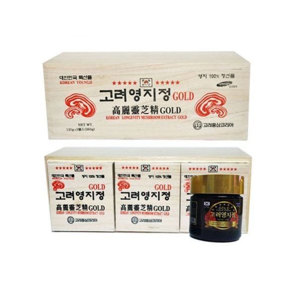 Cao Linh Chi YoungJi Korean Longevity Mushroom Extract Gold (120gr x 3 lọ)