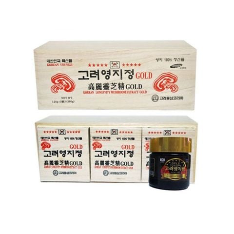 Cao Linh Chi YoungJi Korean Longevity Mushroom Extract Gold (120gr x 3 lọ)