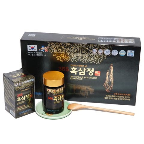 Cao Hắc Sâm Samsung 365 Korea Black Ginseng Extract Gold (4 Lọ x 250gr)