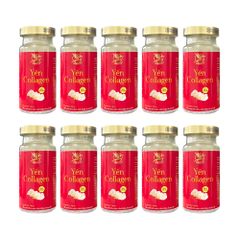 Set 10 Hũ Tổ Yến Chưng Sẵn Cao Cấp - Yến Hoàng Collagen 35% Yến (150ml/ Hũ)