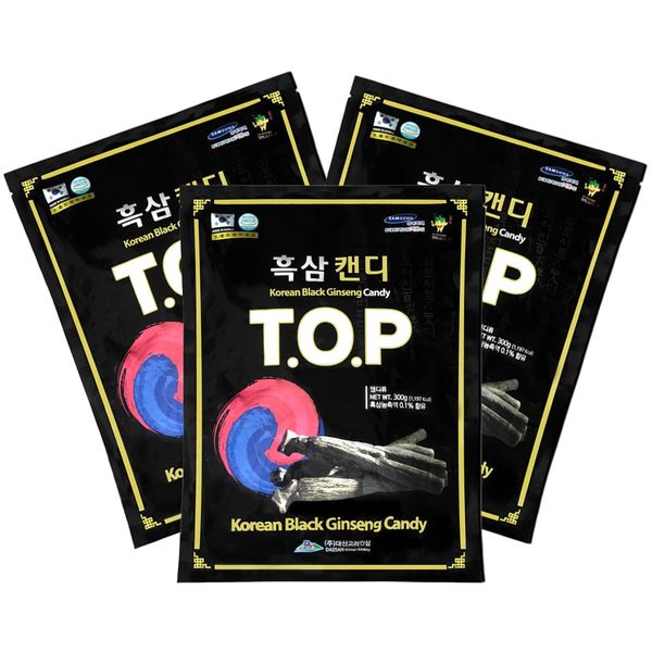 Set 3 Gói Kẹo Hắc Sâm T.O.P Daesan Korean Black Ginseng Candy