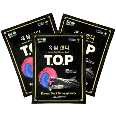 Set 3 Gói Kẹo Hắc Sâm T.O.P Daesan Korean Black Ginseng Candy