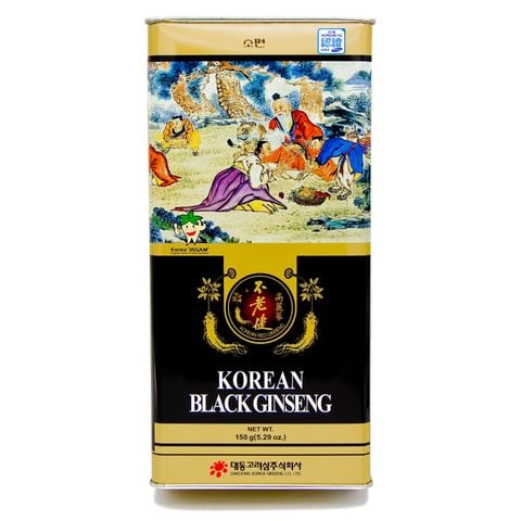 Hắc Sâm Củ Khô Daedong Korean Black Ginseng Hộp Thiếc
