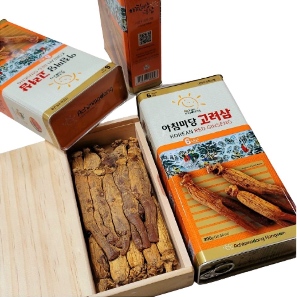 Hồng Sâm Củ Khô Achimmadang Korean Red Ginseng Hàn Quốc