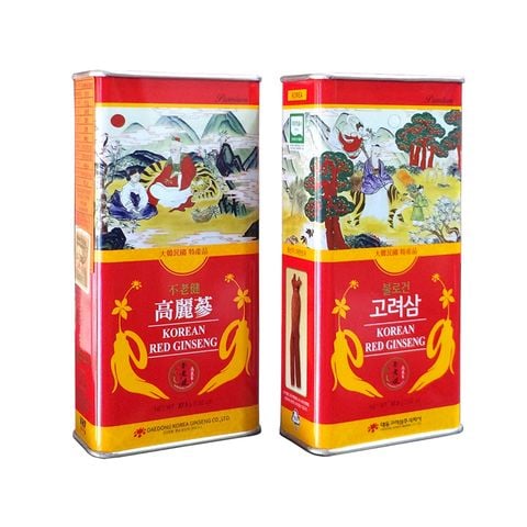 Hồng Sâm Củ Khô Daedong Korean Red Ginseng Hộp Thiếc