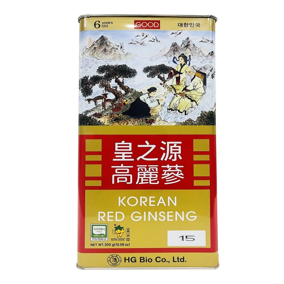 Hồng Sâm Củ Khô HG Bio Korean Red Ginseng Hộp Thiếc Từ Hàn Quốc