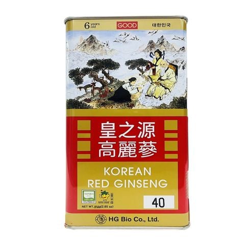 Hồng Sâm Củ Khô HG Bio Korean Red Ginseng Hộp Thiếc Từ Hàn Quốc
