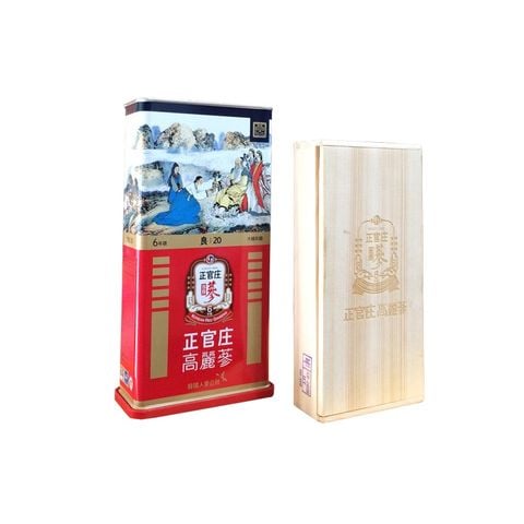 Hồng Sâm Củ Khô KGC Korean Red Ginseng Số 20 Hộp Thiếc