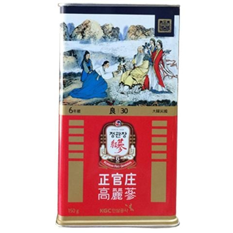 Hồng Sâm Củ Khô KGC Korean Red Ginseng Số 30 Hộp Thiếc