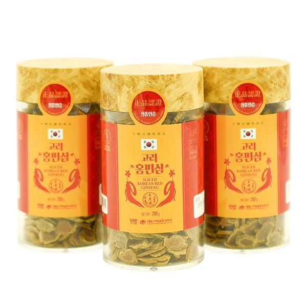 Hồng Sâm Củ Khô Thái Lát Daedong Korean Red Ginseng Sliced Lọ 200gr