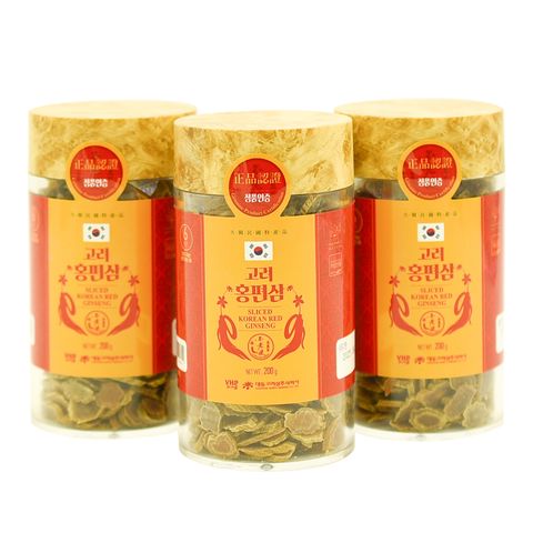 Hồng Sâm Củ Khô Thái Lát Daedong Korean Red Ginseng Sliced Lọ 200gr