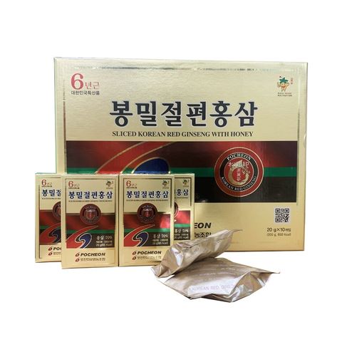 Hồng Sâm Lát Tẩm Mật Ong Pocheon Sliced Korean Red Ginseng With Honey