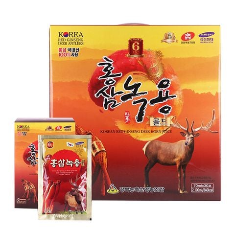 Nước Hồng Sâm Nhung Hươu Kyungpook Korean Red Ginseng Deer Horn Juice (30 gói x 70ml)