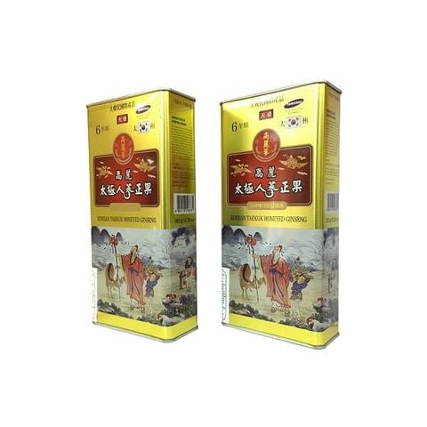 Thiên Sâm Thái Cực Tẩm Mật Ong Daedong Korean Taekuk Honeyed Ginseng Hộp Thiếc