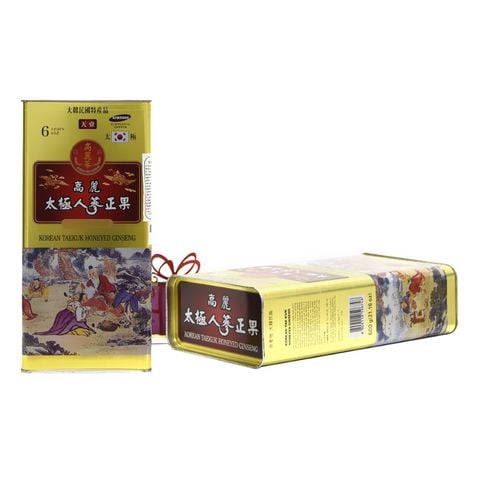 Thiên Sâm Thái Cực Tẩm Mật Ong Daedong Korean Taekuk Honeyed Ginseng Hộp Thiếc