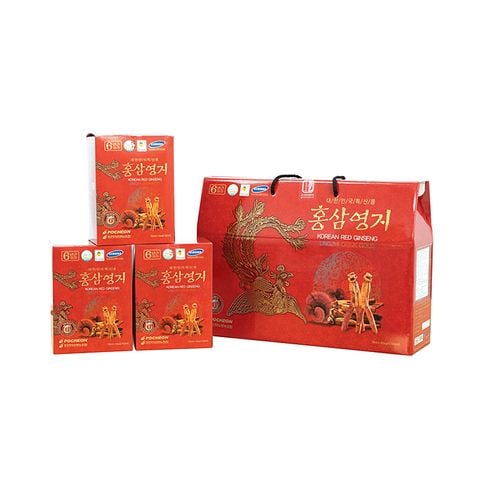 Nước Hồng Sâm Linh Chi Pocheon Korean Red Ginseng Lingzhi Drink Gold (30 gói x 70ml)