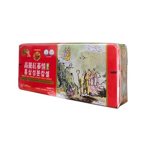 Viên Hồng Sâm Nhung Hươu Linh Chi KGS Korean Red Ginseng Extract Gold Capsule Hộp Thiếc 120 Viên