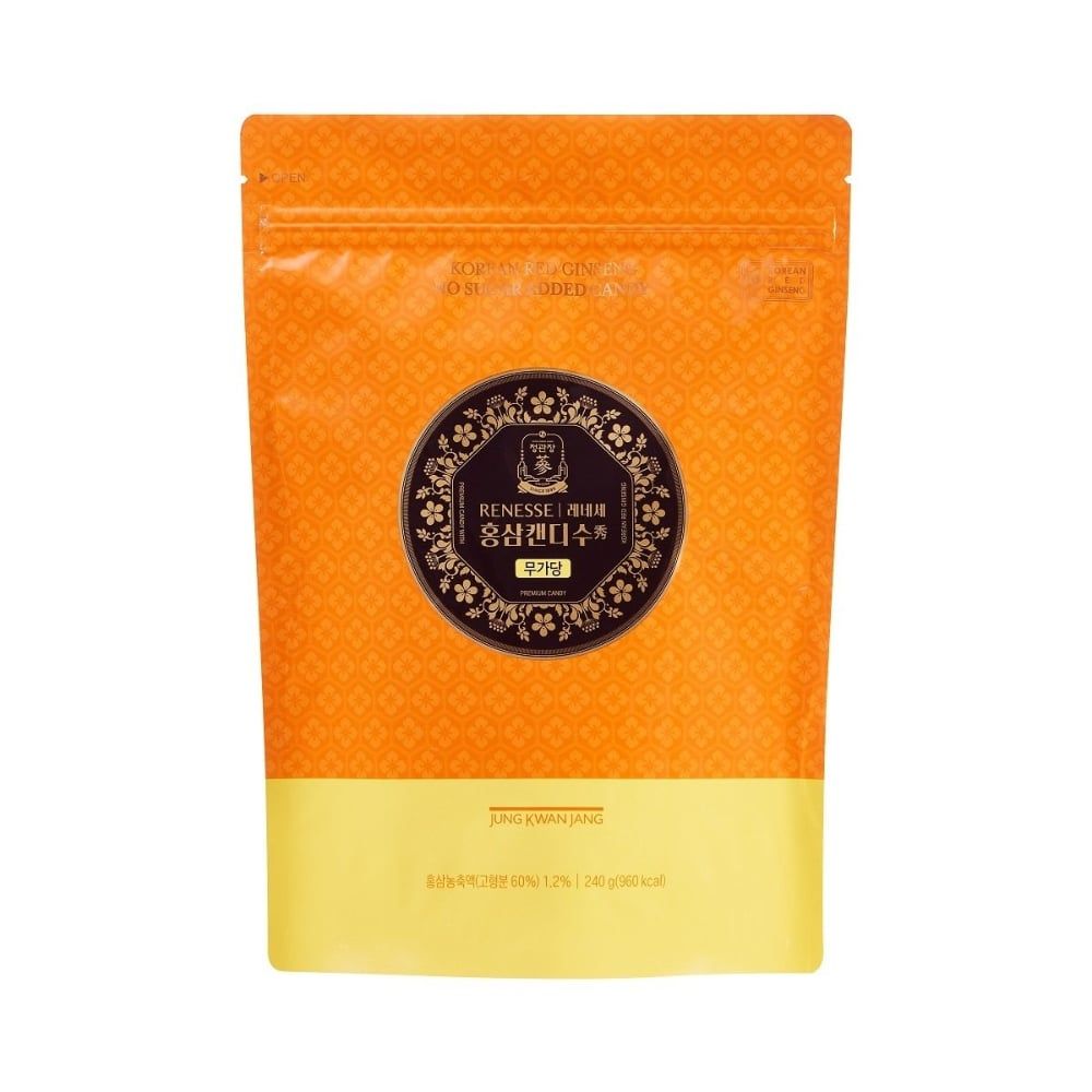 Kẹo Hồng Sâm Không Đường KGC Jung Kwan Jang Renesse Hàn Quốc