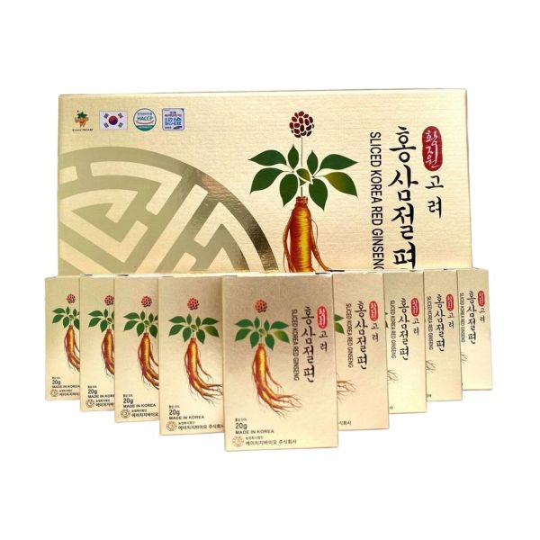 Hồng Sâm Thái Lát Tẩm Mật Ong HG Bio Honey Liquid Korean Red Ginseng Hàn Quốc (20gr x 10 Gói)