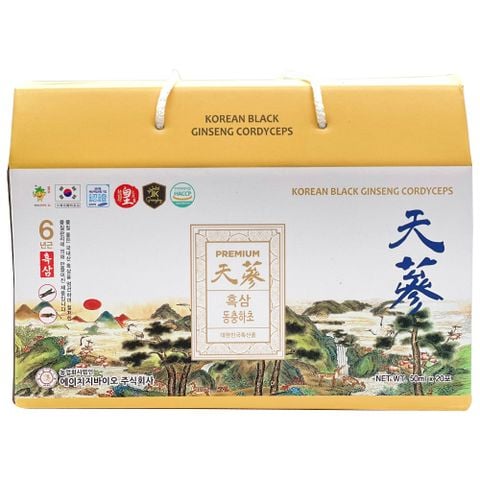 Nước Hắc Sâm Đông Trùng Hạ Thảo Ginseng King Korean Black Ginseng Cordyceps Premium