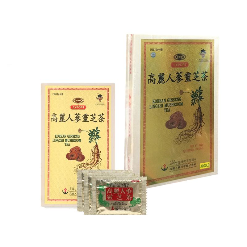 Trà Hồng Sâm Linh Chi Bio Apgold Korean Ginseng Lingzhi Mushroom Tea