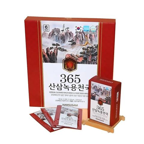 Nước Chiết Xuất Nhung Hươu Hồng Sâm Núi Hansusam 365 Korean Cultured Wild Ginseng Root Deer Antlers