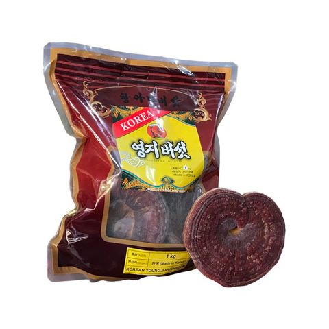 Nấm Linh Chi Đỏ Núi Đá Thiên Nhiên Korean Youngji Mushroom Bịch 1kg