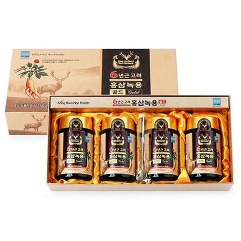 Cao Hồng Sâm Nhung Hươu Kanghwa 6 Years Korea Red Ginseng Antlers Gold (250gr x 4 lọ)