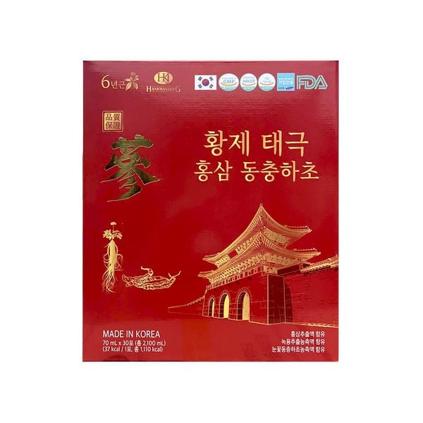 Nước Thiên Sâm Đông Trùng Hạ Thảo Hankwanjang Chính Hãng Hàn Quốc (30 gói x 70ml)