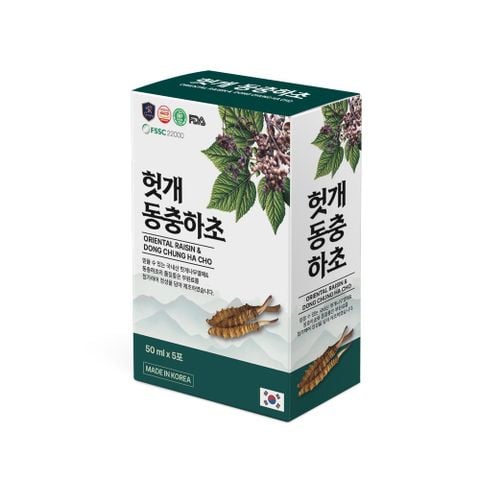 Nước Mát Gan Đông Trùng Hạ Thảo Ginseng King Oriental Raisin & Dong Chung Ha Cho (30 gói x 50ml)