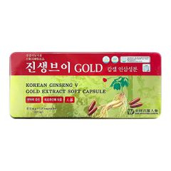Viên Linh Chi Hồng Sâm Nhung Hươu Dongwon Korean Ginseng V Antler Extract Soft Capsule Gold 120 Viên