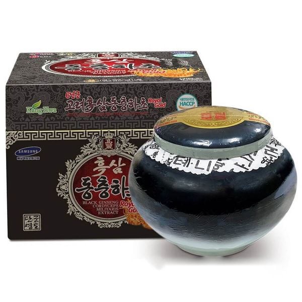 Cao Hắc Sâm Đông Trùng Kanghwa Black Red Ginseng Cordyceps Militaris Royal Gold 1Kg