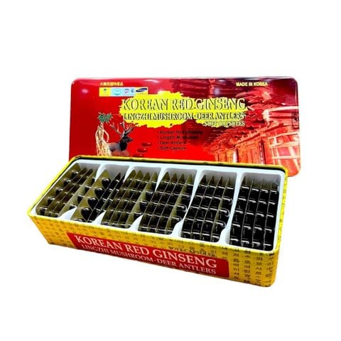 Viên Linh Chi Hồng Sâm Nhung Hươu Bio Apgold Korean Red Ginseng Lingzhi Mushroom Deer Antlers Soft Capsules